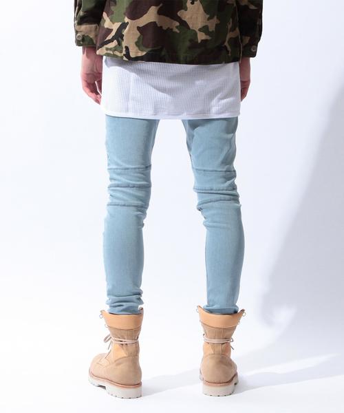 MONKEY TIME（モンキータイム）の「＜monkey time＞ ∴  バイカージェギンスデニム◆（デニムパンツ・メンズ・コバルトブルー・X-LARGE/LARGE/MEDIUM/SMALL）」の12枚目の写真