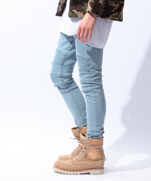 MONKEY TIME（モンキータイム）の「＜monkey time＞ ∴  バイカージェギンスデニム◆（デニムパンツ・メンズ・コバルトブルー・X-LARGE/LARGE/MEDIUM/SMALL）」の6枚目の写真