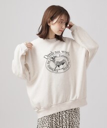 ◆【体型カバー/洗える】前後差ヘム BIGシルエットスウェット