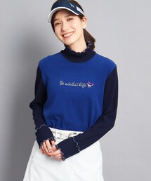 adabat | メローフリル 長袖モックネックプルオーバー(Tシャツ/カットソー)