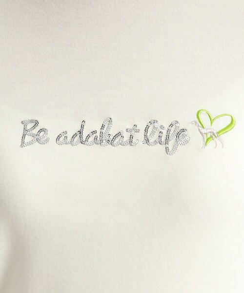 adabat(アダバット)の「◆メローフリル 長袖モックネックプルオーバー(Tシャツ/カットソー・レディース・ブルー/ホワイト/ライトグレー系9・38/36/40/42)」の6枚目の写真