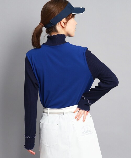 adabat(アダバット)の「◆メローフリル 長袖モックネックプルオーバー(Tシャツ/カットソー・レディース・ブルー/ホワイト/ライトグレー系9・38/36/40/42)」の20枚目の写真