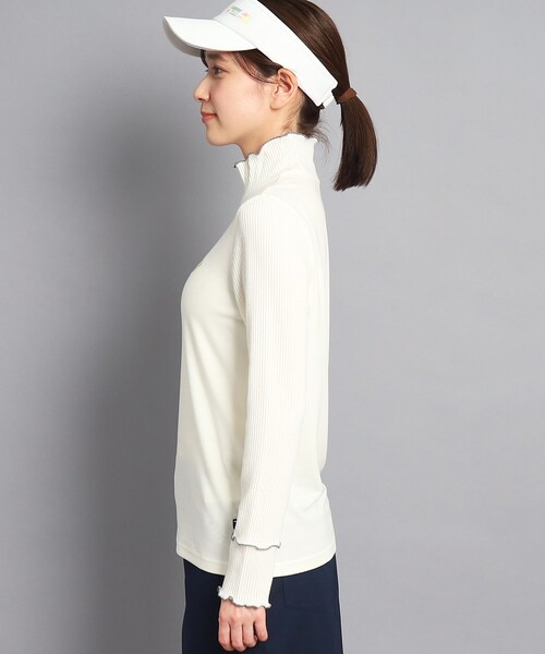 adabat(アダバット)の「◆メローフリル 長袖モックネックプルオーバー(Tシャツ/カットソー・レディース・ブルー/ホワイト/ライトグレー系9・38/36/40/42)」の13枚目の写真