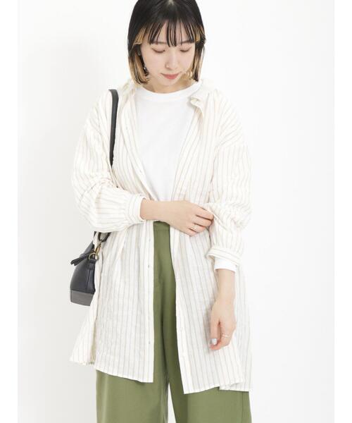 Samansa Mos2(サマンサ モスモス)の「柄アソートレース襟チュニック(チュニック・レディース・ブルー/ベージュ/チャコールグレー/キナリ/グリーン・F)」の10枚目の写真