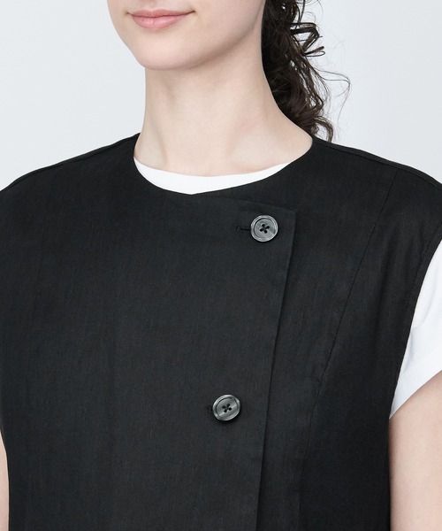 無印良品　ヘンプ混　デニムロングジレ Mサイズ 婦人 ヘンプ混 デニムタックワイドパンツ | 無印良品