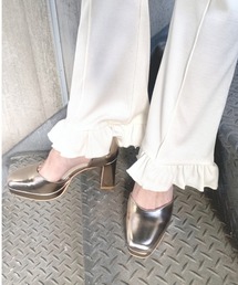 R&E | 【R&E】スクエアトゥチャンキーヒールセパレートパンプス(パンプス)