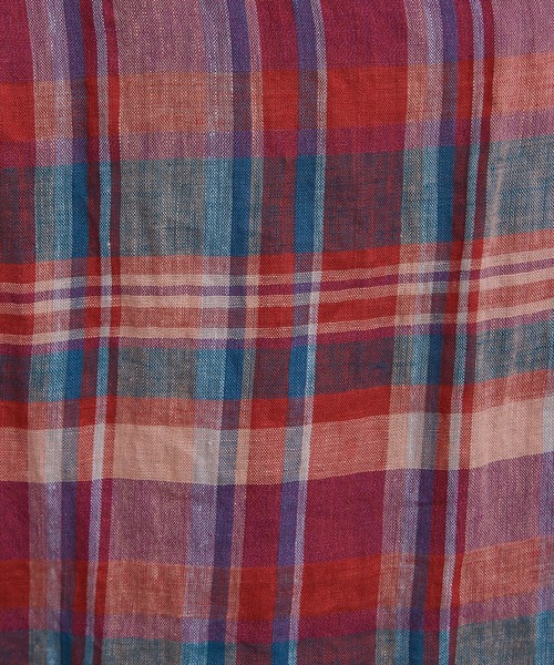 bulle de savon（ビュルデサボン）の「Linen Check rapスカート