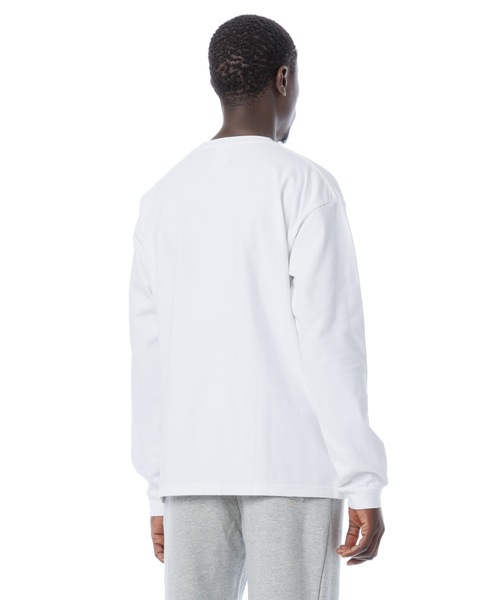 Knuu（ヌウ）の「9.5oz Heavy Long Sleeve T-Shirt / ヘビーベーシック長袖Tシャツ（Tシャツ/カットソー・メンズ・ホワイト/ネイビー/ブラック・LARGE/MEDIUM/X-LARGE/SMALL/XX-LARGE/X-SMALL）」の4枚目の写真