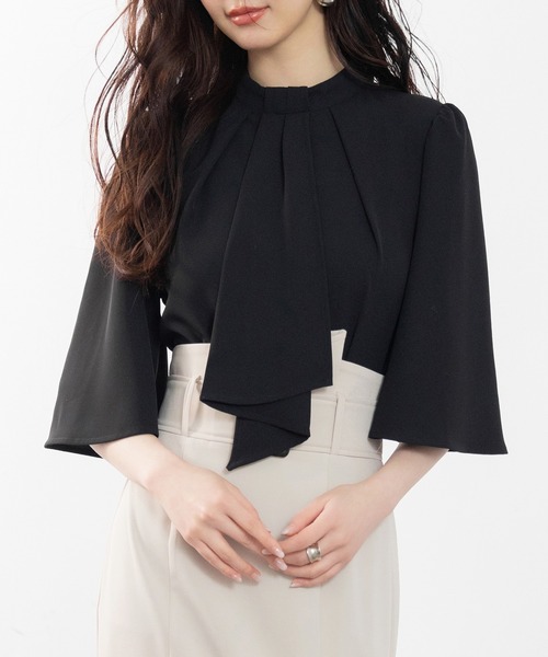 5分丈スリーブスタンドカラーブラウス（シャツ/ブラウス）｜SAISON DE