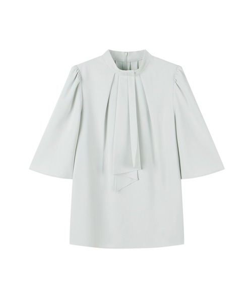 SAISON DE PAPILLON（セゾンドパピヨン）の「【大人気】5分丈スリーブスタンドカラーブラウス　卒業式 入学式（シャツ/ブラウス・レディース・ピンクベージュ/ライトグリーン/アイボリー/ブラック・S/M/L）」の16枚目の写真