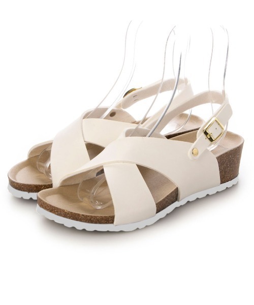 enchanted(エンチャンテッド)の「クロスオーバースリングバックウェッジサンダル(サンダル・レディース・パイソン/ホワイト/ダークブラウン/ブラック/シルバー・35/36/37/38/39)」の12枚目の写真