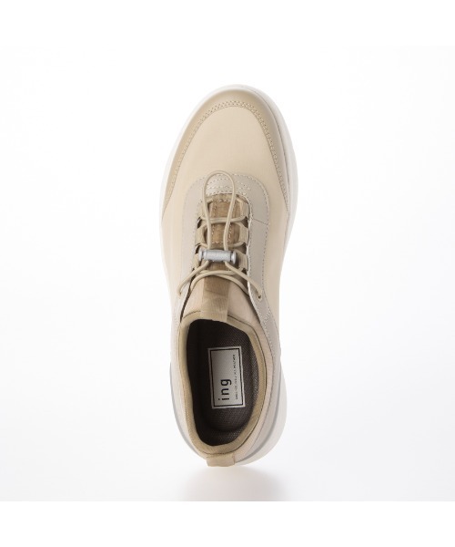ing（イング）の「【レイン対応】コードストッパースニーカー（レインシューズ・レディース・ホワイト系その他2/ライトベージュ/ブラック/ブラウン系その他・L/M/S/LL）」の17枚目の写真