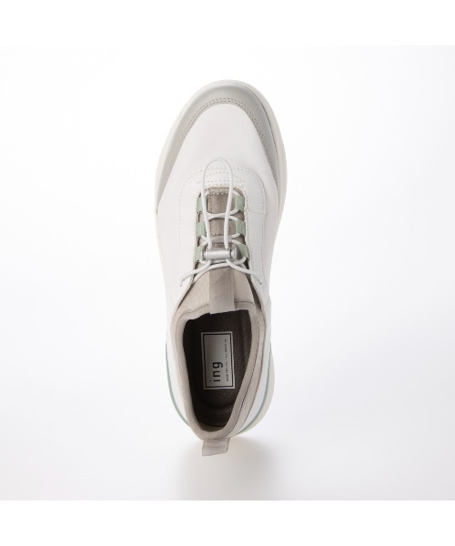 ing（イング）の「【レイン対応】コードストッパースニーカー（レインシューズ・レディース・ホワイト系その他2/ライトベージュ/ブラック/ブラウン系その他・L/M/S/LL）」の12枚目の写真