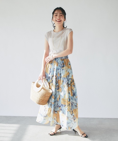 La boutique BonBon（ラブティックボンボン）の「シアーノースリーブカットソー（Tシャツ/カットソー・レディース・グレイッシュベージュ/ブラック/ホワイト・FREE）」の13枚目の写真