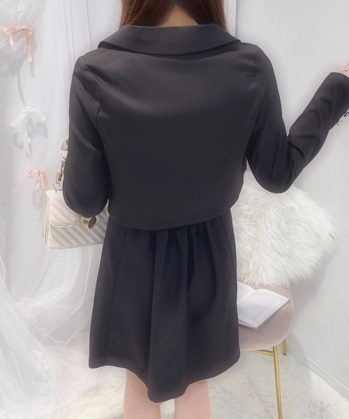 apres jour(アプレジュール)の「French Girly Collection リボンテーラードジャケット【ZOZOTOWN限定アイテム】(テーラードジャケット・レディース・グレー系その他/ブラック・X-LARGE/フリー)」の6枚目の写真