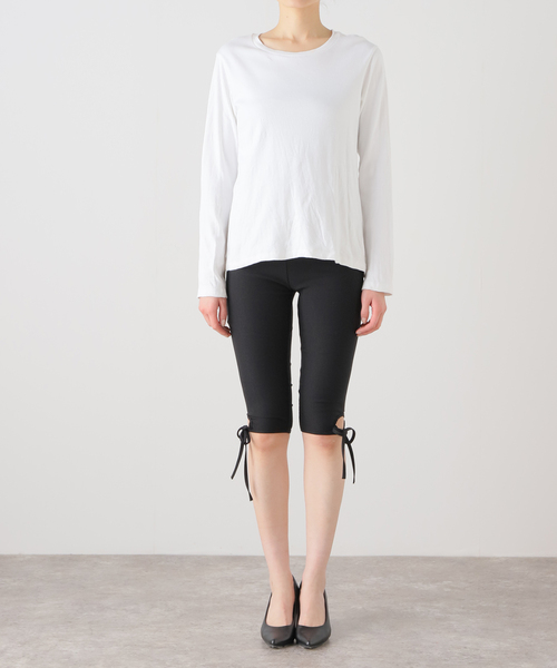 U by SPICK&SPAN(ユーバイスピックアンドスパン)の「ストレッチリボンパンツ(その他パンツ・レディース・ブラック・36/38)」の7枚目の写真