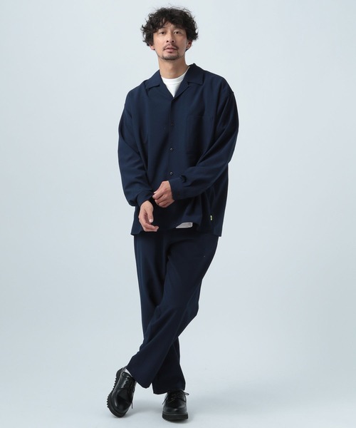 BAYFLOW（ベイフロー）の「[セットアップ可]UMW長袖シャツ 【UVケア・ストレッチ・イージーケア】（シャツ/ブラウス・メンズ・ネイビー/カーキ/ブラック・LARGE/MEDIUM）」の6枚目の写真