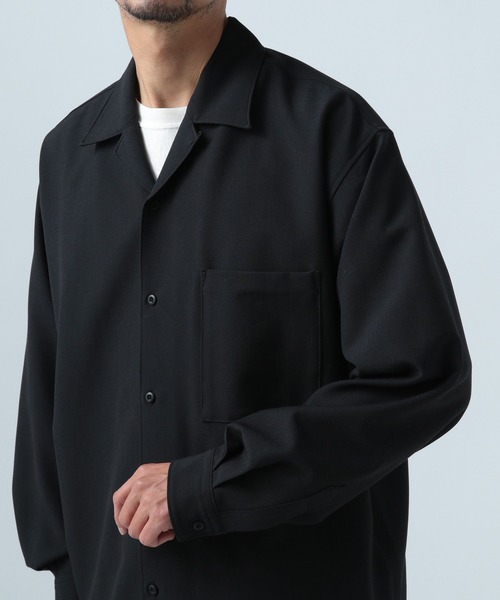 BAYFLOW（ベイフロー）の「[セットアップ可]UMW長袖シャツ 【UVケア・ストレッチ・イージーケア】（シャツ/ブラウス・メンズ・ネイビー/カーキ/ブラック・LARGE/MEDIUM）」の11枚目の写真