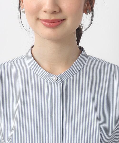 index（インデックス）の「◆バンドカラータックブラウス【洗濯機洗い可/イージーケア】（シャツ/ブラウス・レディース・ブルー系/サックスブルー/オフホワイト・36/38/42/40）」の19枚目の写真