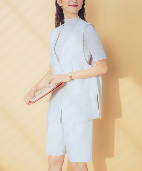 Tuche(トゥシェ)の「Tuche/トゥシェ トップス ダブルクロス ジレ(ベスト・レディース・ブラック/クリーム/ネイビー・MEDIUM/LARGE)」の21枚目の写真