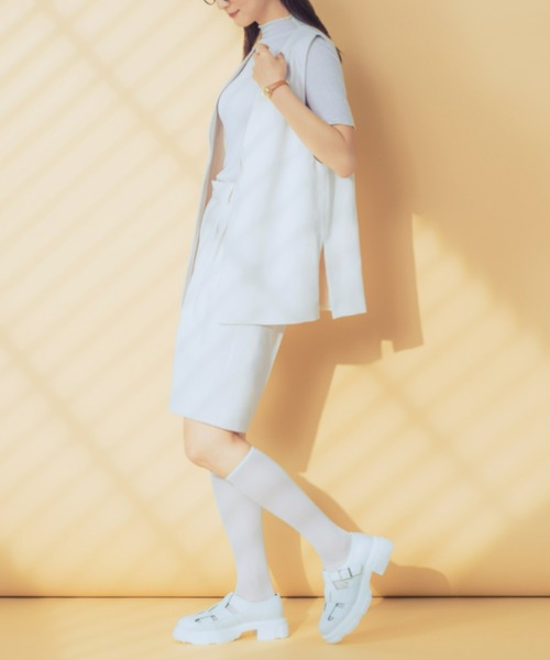 Tuche(トゥシェ)の「Tuche/トゥシェ トップス ダブルクロス ジレ(ベスト・レディース・ブラック/クリーム/ネイビー・MEDIUM/LARGE)」の18枚目の写真