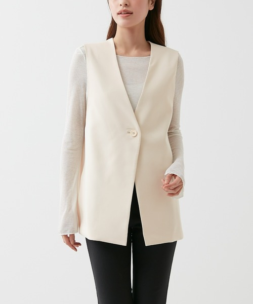 Tuche(トゥシェ)の「Tuche/トゥシェ トップス ダブルクロス ジレ(ベスト・レディース・ブラック/クリーム/ネイビー・MEDIUM/LARGE)」の22枚目の写真