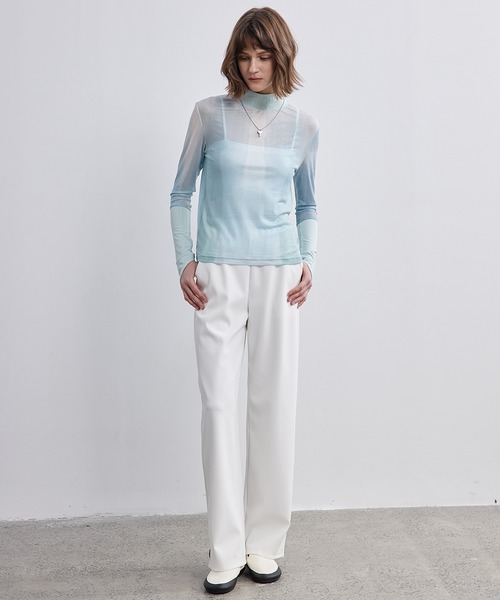 ELOOPS(イーループス)の「【ELOOPS】ドッキングスリーブニュアンス柄シアープルオーバー(Tシャツ/カットソー・レディース・ブルー系その他・L/M/S)」の16枚目の写真