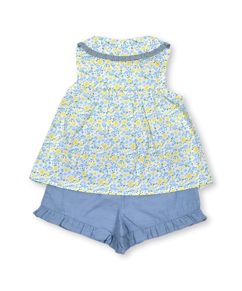 BeBe（ベベ）の「【お揃い】フラワーガーデンチュニック+パンツセット(80~90cm)（セットアップ・キッズ・ブルー系その他・80ｃｍ/90cm）」の6枚目の写真