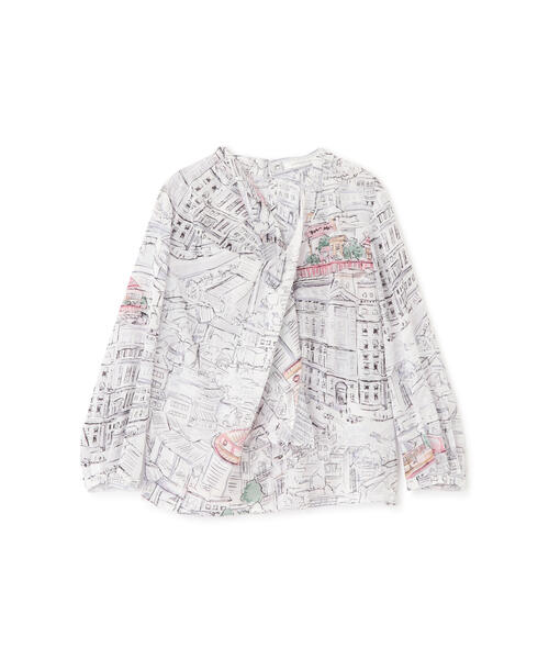 PINKY&DIANNE（ピンキーアンドダイアン）の「◆ヨーロピアンシティスケーププリントブラウス（シャツ/ブラウス・レディース・ブラック系その他/ブルー系その他2・38）」の14枚目の写真