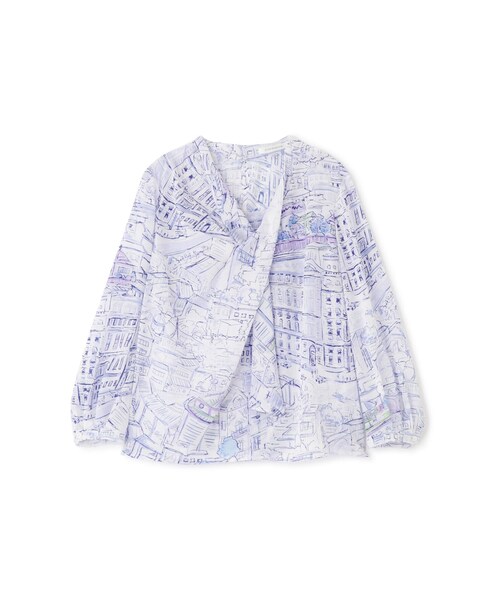 PINKY&DIANNE（ピンキーアンドダイアン）の「◆ヨーロピアンシティスケーププリントブラウス（シャツ/ブラウス・レディース・ブラック系その他/ブルー系その他2・38）」の15枚目の写真