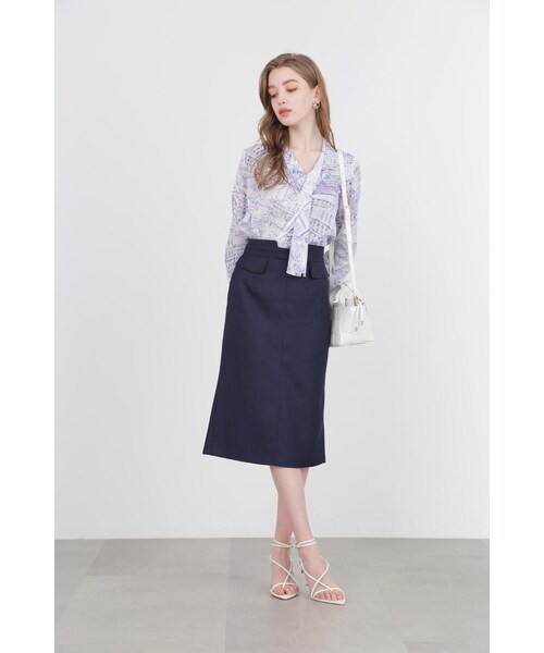 PINKY&DIANNE（ピンキーアンドダイアン）の「◆ヨーロピアンシティスケーププリントブラウス（シャツ/ブラウス・レディース・ブラック系その他/ブルー系その他2・38）」の16枚目の写真