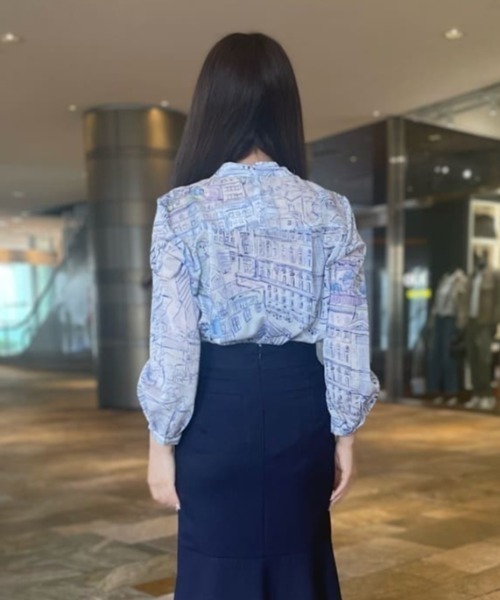 PINKY&DIANNE（ピンキーアンドダイアン）の「◆ヨーロピアンシティスケーププリントブラウス（シャツ/ブラウス・レディース・ブラック系その他/ブルー系その他2・38）」の21枚目の写真