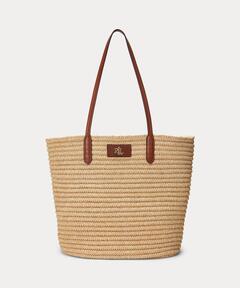 【POLO RALPH LAUREN】ウーブン ストロー Brie トート バッグ ウーブン ストロー ミディアム Brie トート バッグ | ラルフ