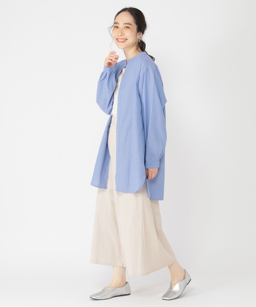 studio CLIP（スタディオクリップ）の「【イージーケア/紫外線防止/接触冷感】多機能羽織れるすっきりシャツ[プチ・プラスサイズあり]（シャツ/ブラウス・レディース・その他1/オフホワイト/ライトブルー/その他2・FREE/PF/ﾌﾘｰ(L)）」の8枚目の写真