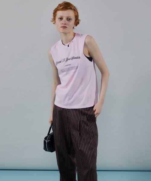 MAISON SPECIAL（メゾンスペシャル）の「Slogan Tank Top