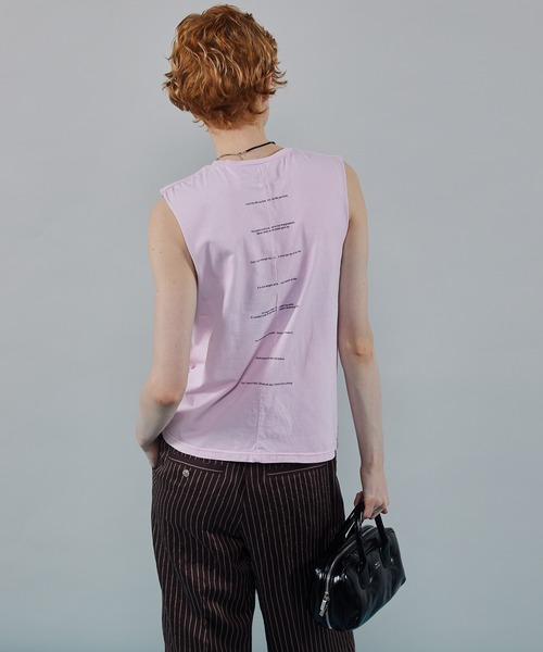 タンクトップ ノースリーブ Slogan Tank Top/スローガンタンクトップ「MAISON SPECIAL/メゾンスペシャル」 レディース MAISON SPECIAL タンクトップ ノースリーブ Slogan Tank Top
