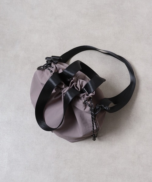 FUNALIVE（ファンアライブ）の「JUNESELECT AVVENTURA アヴェンチュラ　ポイントネーム　巾着ショルダーバッグ（ショルダーバッグ・メンズ・ブラック/ライトベージュ/グレー・FREE）」の12枚目の写真