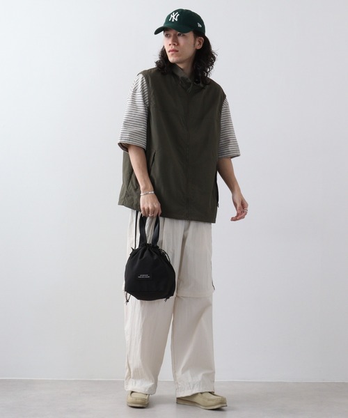 FUNALIVE（ファンアライブ）の「JUNESELECT AVVENTURA アヴェンチュラ　ポイントネーム　巾着ショルダーバッグ（ショルダーバッグ・メンズ・ブラック/ライトベージュ/グレー・FREE）」の14枚目の写真