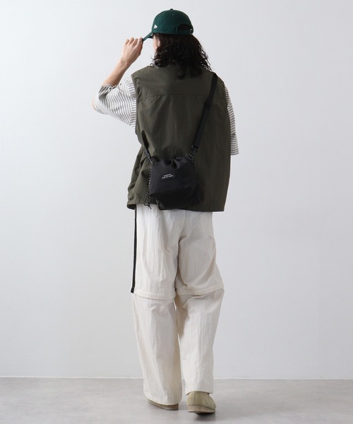 FUNALIVE（ファンアライブ）の「JUNESELECT AVVENTURA アヴェンチュラ　ポイントネーム　巾着ショルダーバッグ（ショルダーバッグ・メンズ・ブラック/ライトベージュ/グレー・FREE）」の16枚目の写真