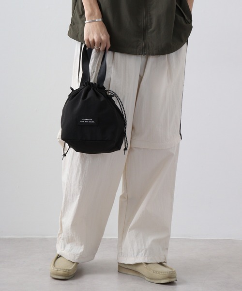 FUNALIVE（ファンアライブ）の「JUNESELECT AVVENTURA アヴェンチュラ　ポイントネーム　巾着ショルダーバッグ（ショルダーバッグ・メンズ・ブラック/ライトベージュ/グレー・FREE）」の17枚目の写真