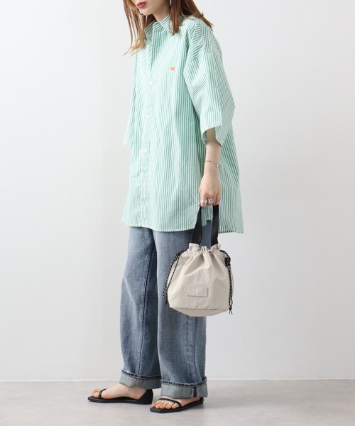 FUNALIVE（ファンアライブ）の「JUNESELECT AVVENTURA アヴェンチュラ　ポイントネーム　巾着ショルダーバッグ（ショルダーバッグ・メンズ・ブラック/ライトベージュ/グレー・FREE）」の19枚目の写真