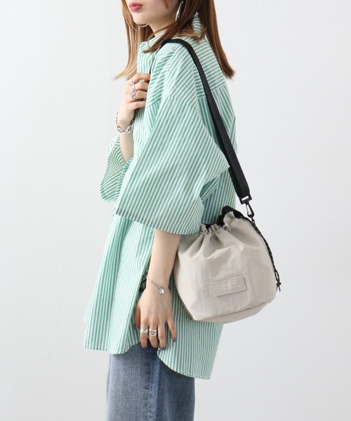 FUNALIVE（ファンアライブ）の「JUNESELECT AVVENTURA アヴェンチュラ　ポイントネーム　巾着ショルダーバッグ（ショルダーバッグ・メンズ・ブラック/ライトベージュ/グレー・FREE）」の21枚目の写真