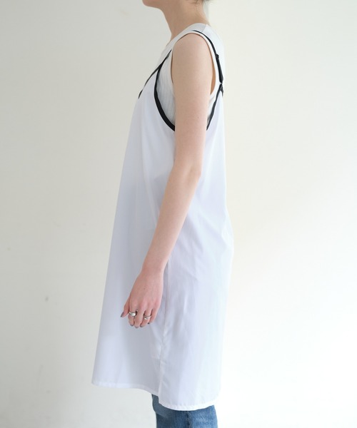 HELLO.SANFRANCISCO(ハローサンフランシスコ)の「【HELLO.SANFRANCISCO/ハローサンフランシスコ】ペチ付刺繍オーガンジーティアードキャミワンピ(ワンピース・レディース・ホワイト/ブラック・ONE SIZE)」の11枚目の写真