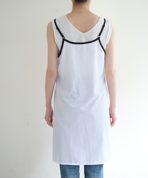 HELLO.SANFRANCISCO(ハローサンフランシスコ)の「【HELLO.SANFRANCISCO/ハローサンフランシスコ】ペチ付刺繍オーガンジーティアードキャミワンピ(ワンピース・レディース・ホワイト/ブラック・ONE SIZE)」の12枚目の写真