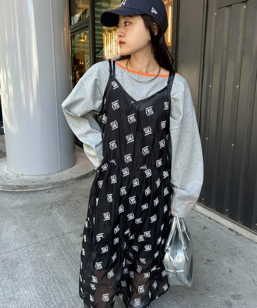 HELLO.SANFRANCISCO(ハローサンフランシスコ)の「【HELLO.SANFRANCISCO/ハローサンフランシスコ】ペチ付刺繍オーガンジーティアードキャミワンピ(ワンピース・レディース・ホワイト/ブラック・ONE SIZE)」の20枚目の写真