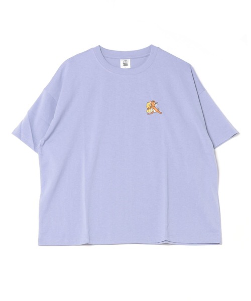Tom&Jerry(トムアンドジェリー)の「【公式】トムとジェリー 天竺半袖WIDETシャツ レディース(Tシャツ/カットソー・レディース・クリーム/ブラック/ピンク/パープル・M/L)」の3枚目の写真