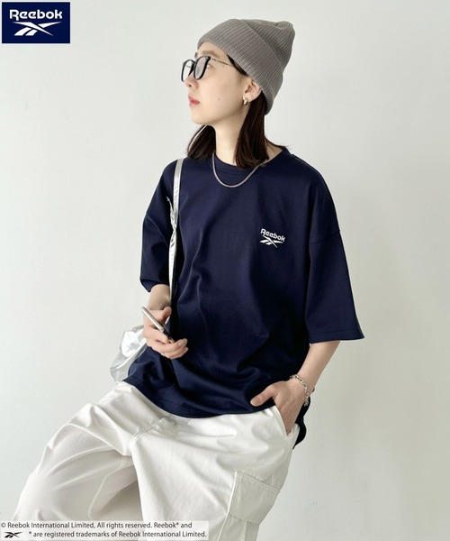 Reebok(リーボック)の「【WEB限定 別注】Reebok(リーボック)/ワンポイント ロゴ刺繍 クルーネック 半袖 Tシャツ(Tシャツ/カットソー・レディース・グレー/ネイビー/ブラック/ホワイト・L/M)」の15枚目の写真