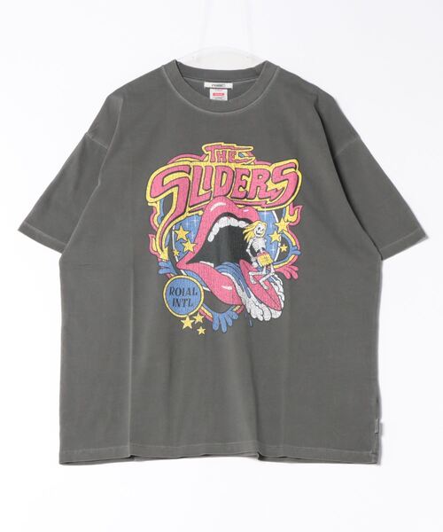 【セール】DESIGN TEE/ROIAL(ロイアル)アメカジ風フロントプリントスタンダードフィット半袖Tシャツ（Tシャツ/カットソー）｜roial（ロイアル）