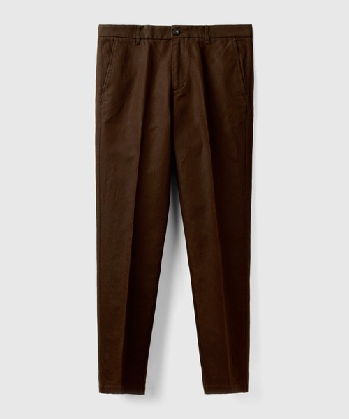 BENETTON (UNITED COLORS OF BENETTON)（ベネトンユナイテッドカラーズオブベネトン）の「リネン混スリムチノパンツ（チノパンツ・メンズ・ネイビー/ブラウン・44/46/50/42）」の10枚目の写真