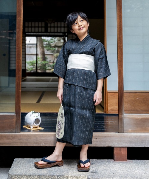 浴衣 男の子浴衣 2点セット(浴衣+兵児帯) 110cm～130cm（浴衣